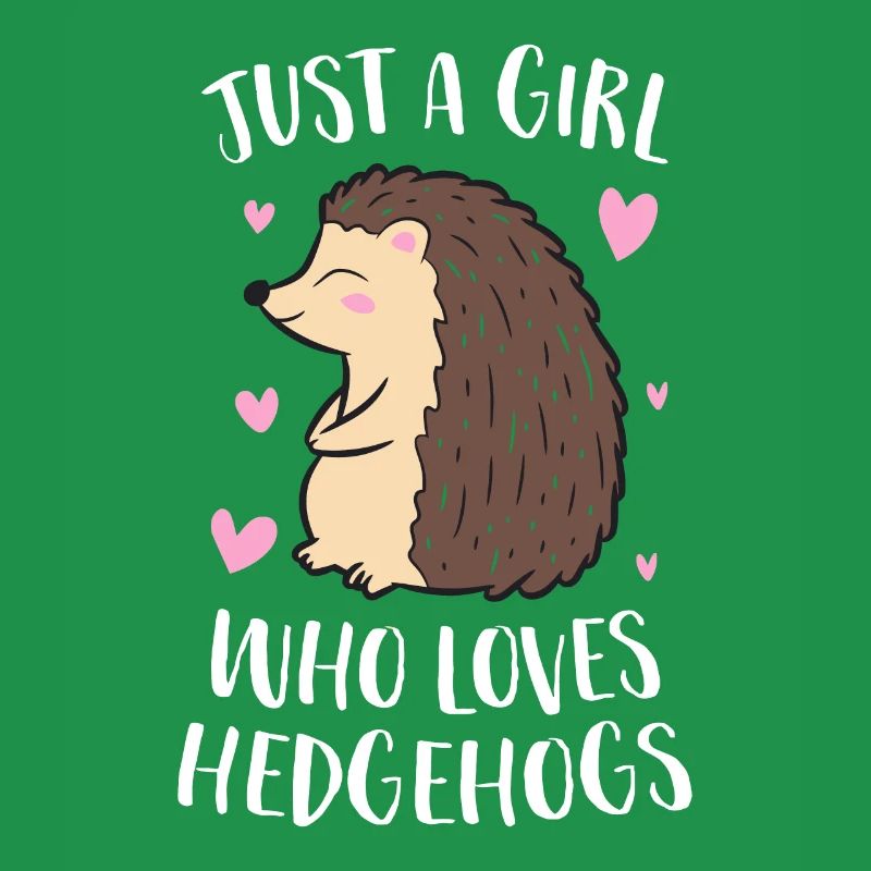 Nur ein Mädchen, das Igel liebt Süßes Igelmädchen