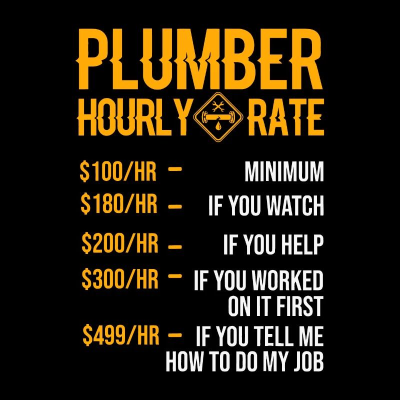 Funny Plumber Men Plumber Hourly Rate Plumber