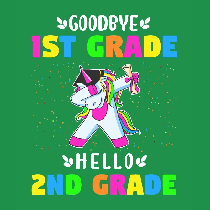 Goodbye First Grade hello second grade Unicorn Gir