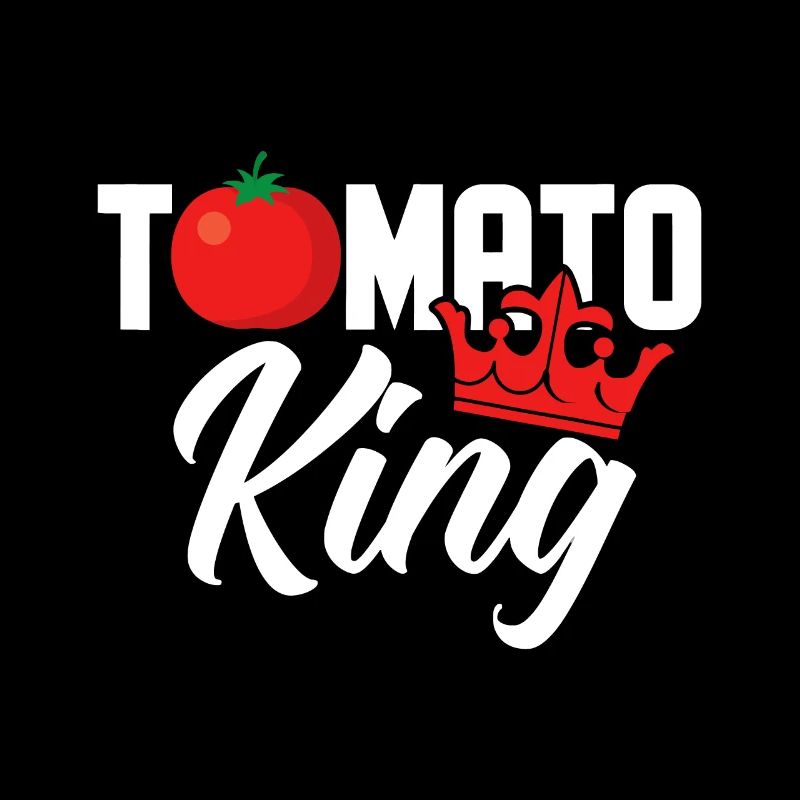 Tomato King Funny Vegan Tomatoes Lover