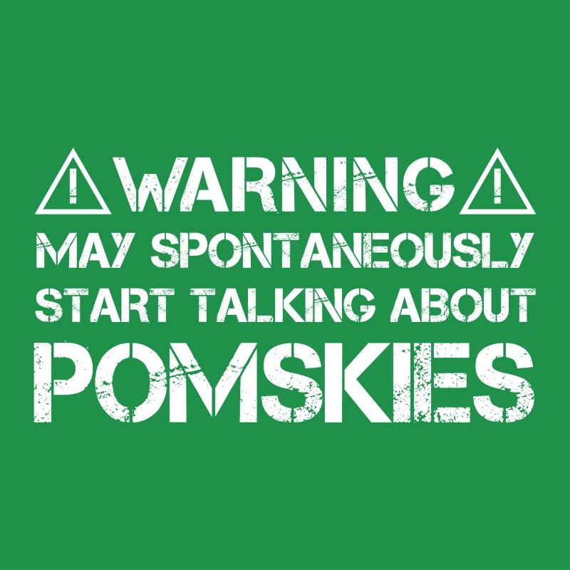 Pomsky Pomskies Warnung Lustiger Spruch