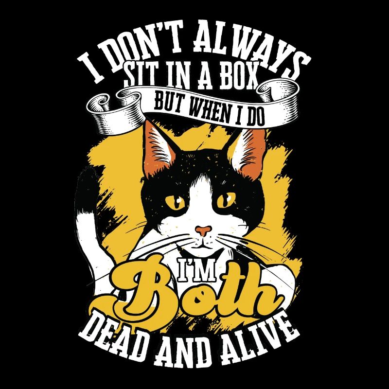Schrodinger's Cat Box Alive Dead Quantum Physics