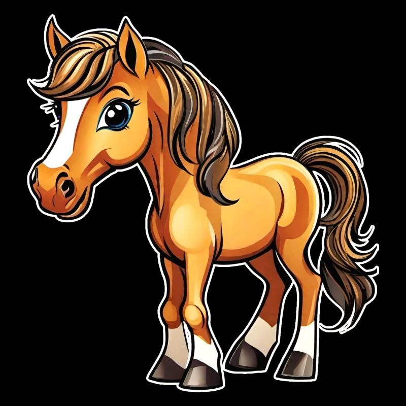 Mignon petit cheval avec blaze