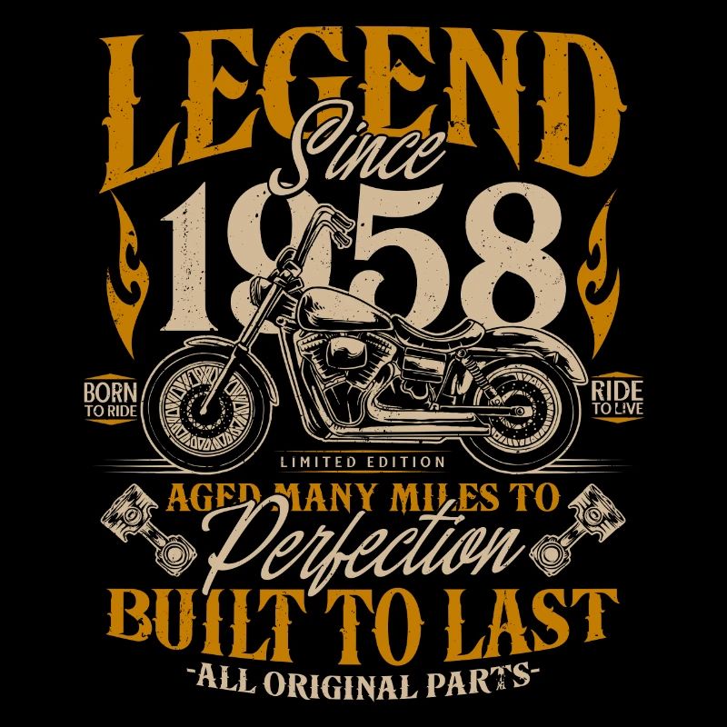 Legend Since 1958 Motorcycle Birthday Gift