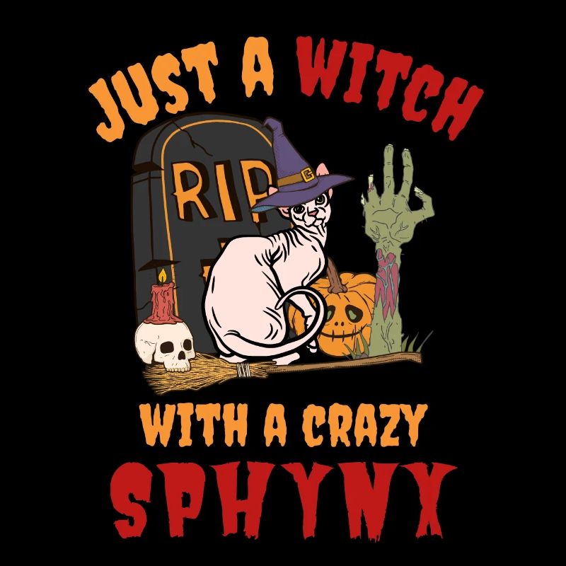 Mignon et effrayant chat d’Halloween Sphynx