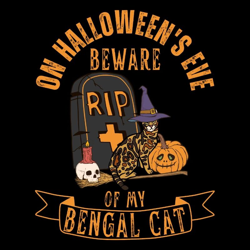 Chat mignon et effrayant Halloween Bengal chat