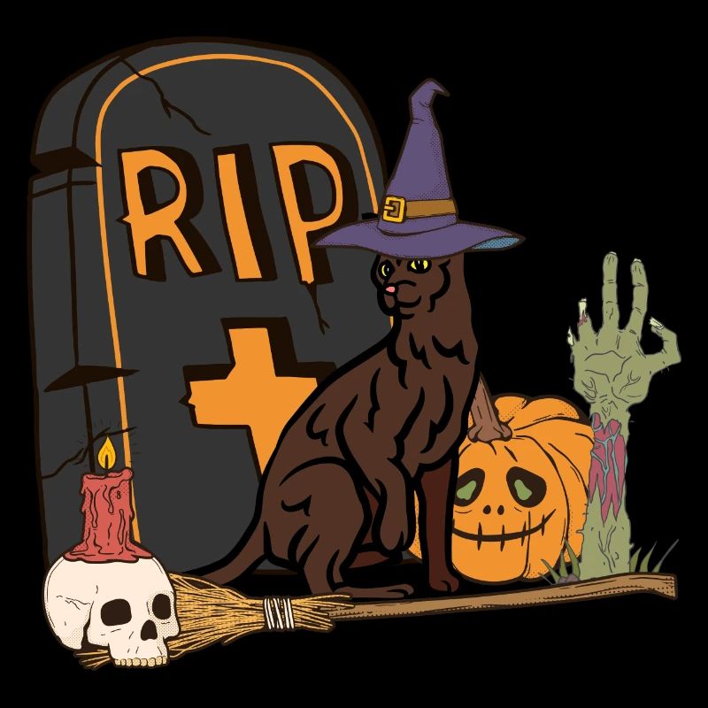 Mignon et effrayant chat d’Halloween de La Havane