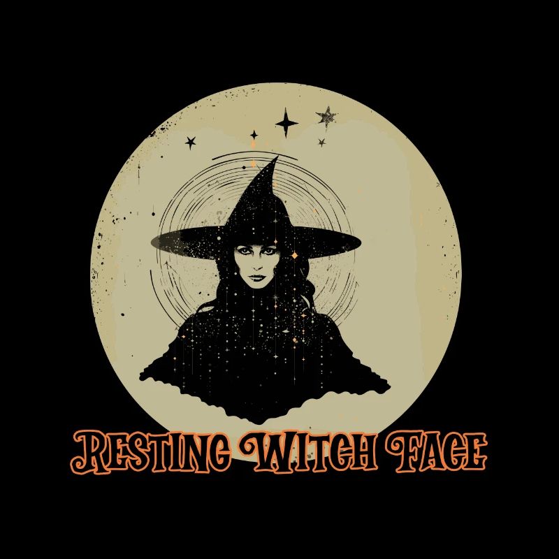 Sorcière, visage de sorcière au repos