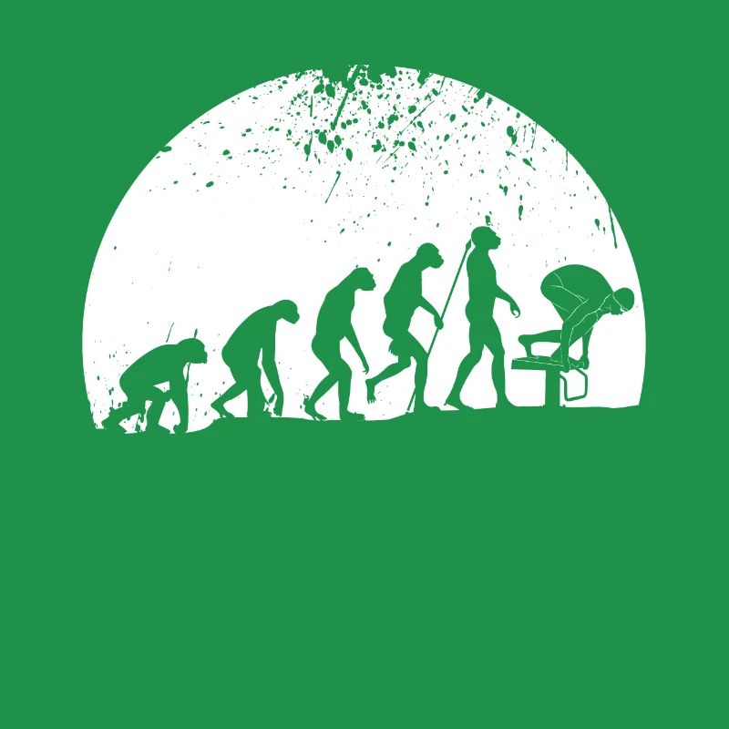 Schwimmen Evolution Schwimmer Geschenk