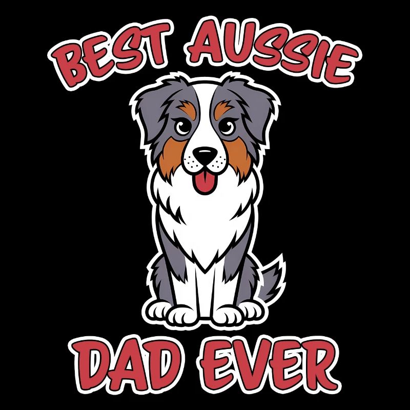 Australian Shepherd Dad Funny Aussie Gift