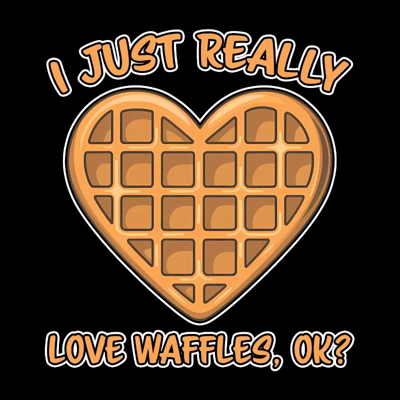 Waffles Saying Dessert Funny Waffles Gift