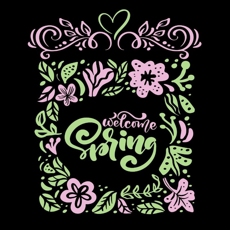 Spring, Saying Welcome-Spring, Typography