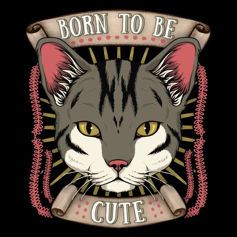 Drôle de chat, chat mignon, disant né pour être mignon