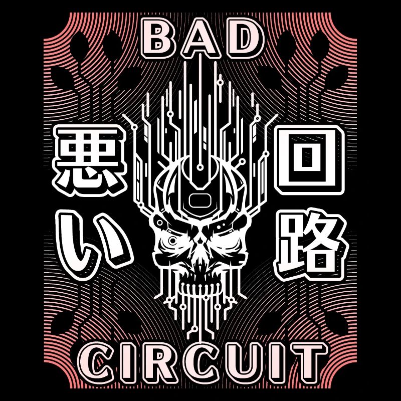 Circuit, Computer Board, Skull Saying