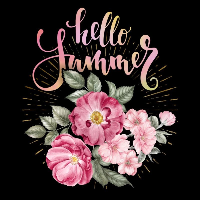 Summer roses, summer, rose saying, rose pattern