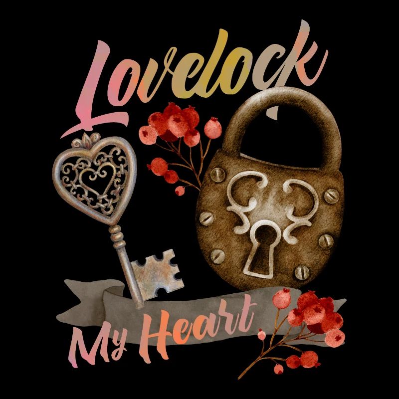 Valentinstag Vorhängeschloss Liebe-Spruch