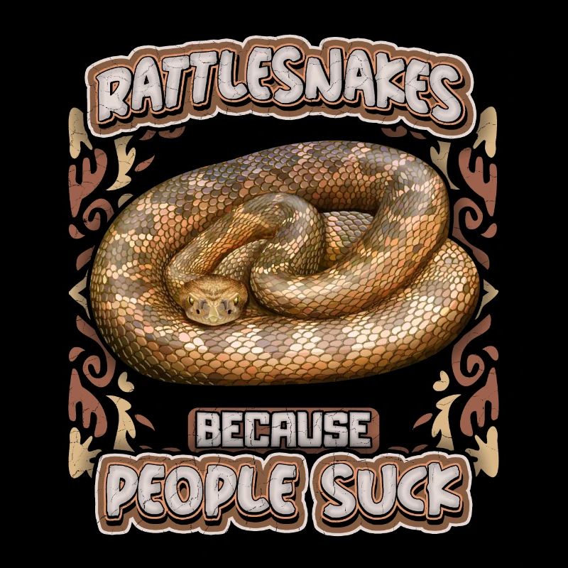 Snake, rattlesnake, slogan People-Suck