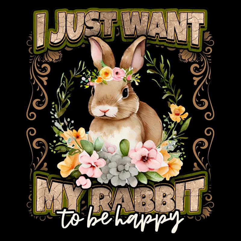 Rabbit Saying, Illustration Kawaii Rabbit Rabbit Rabbit