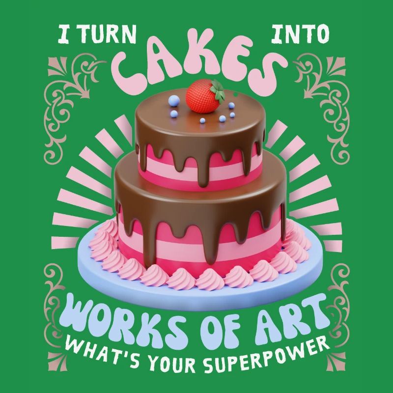 Bake cake, cake, baker, funny saying
