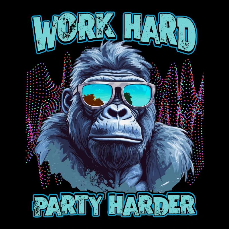 Lustiger Gorilla mit Sonnenbrille Spruch
