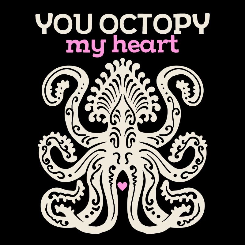 Oktopus-Krake, Valentinstag Pun, lustiger Spruch