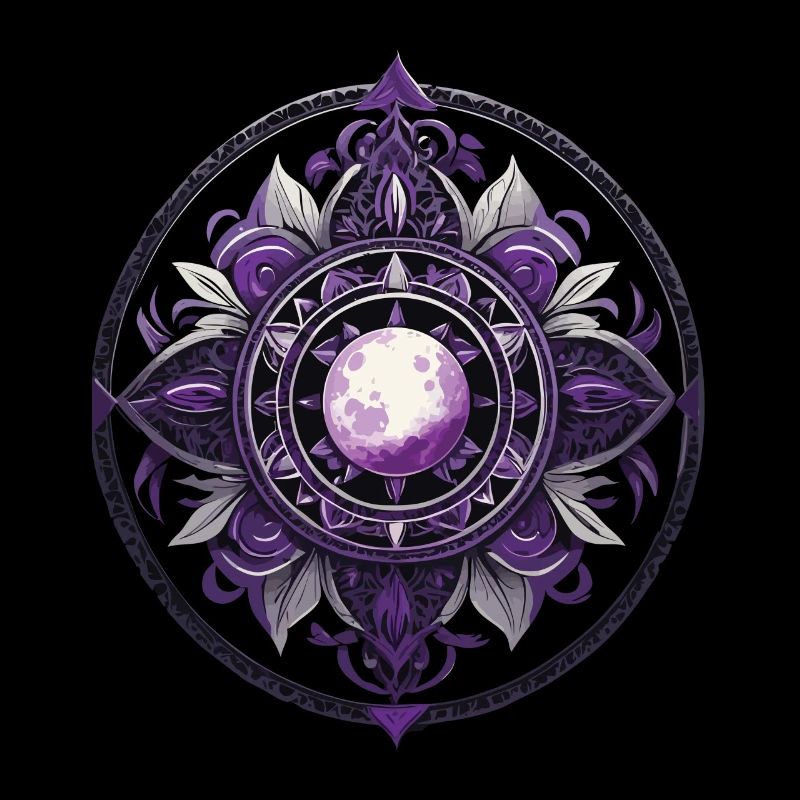Lune Mandala Design Esthétique Spirituel