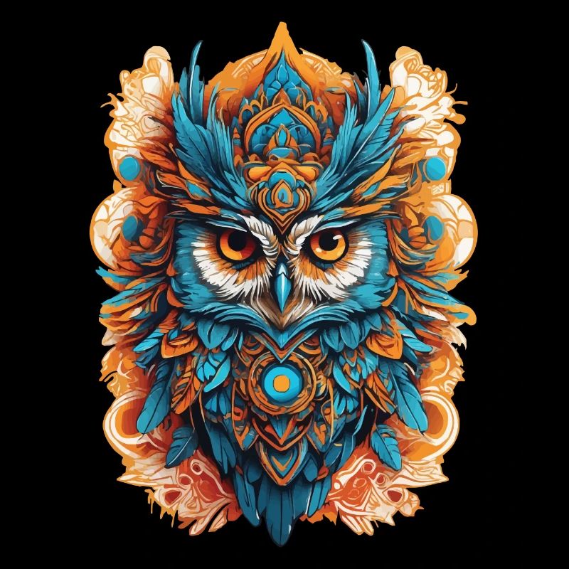 Eule Spirituelles Mandala Tier Traumfänger Design
