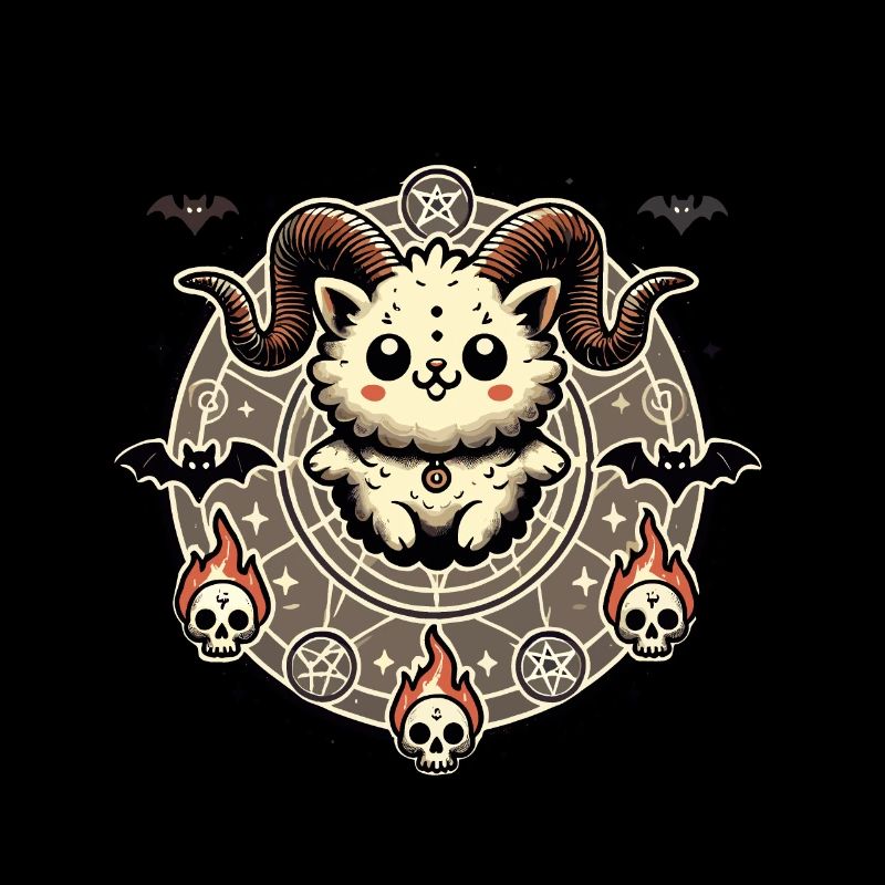 Kawaii Lucifer Chat Drôle Chats Invocation