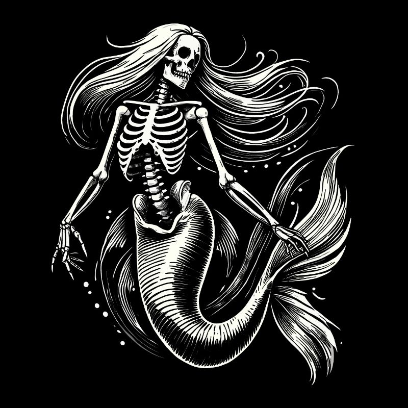 Squelette Sirène Mystic Ocean Art