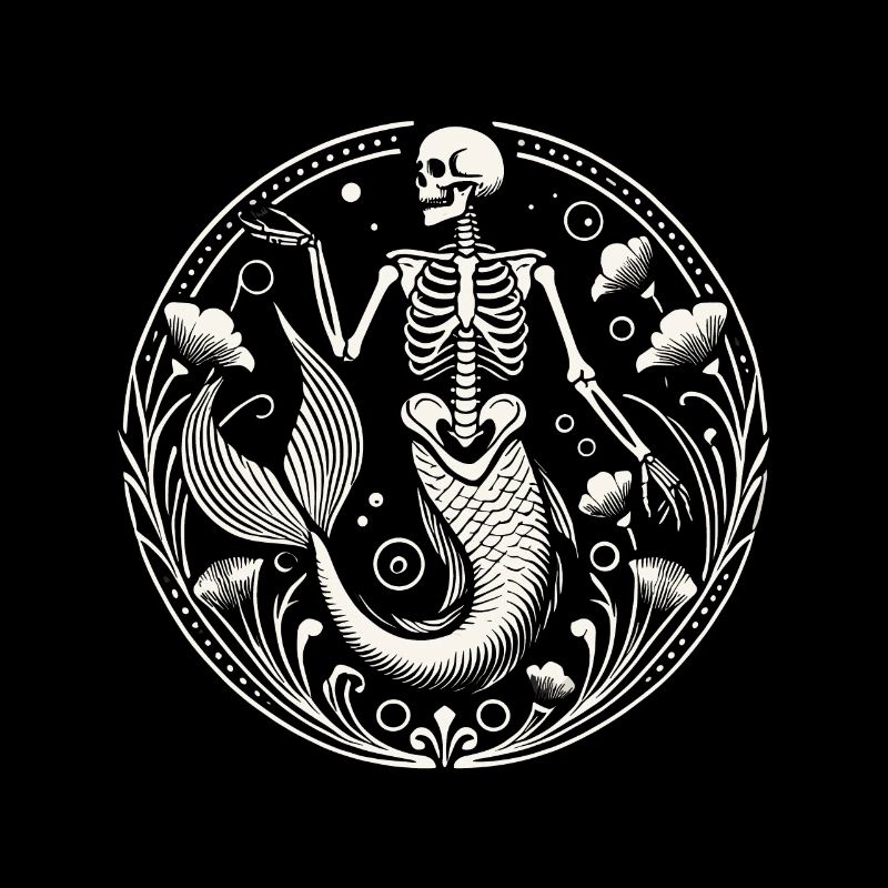 Squelette mystique Sirène Art