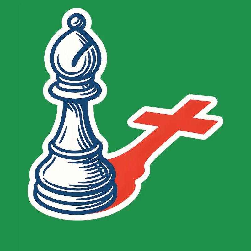 Chess Player Funny Bishop Shadow Design