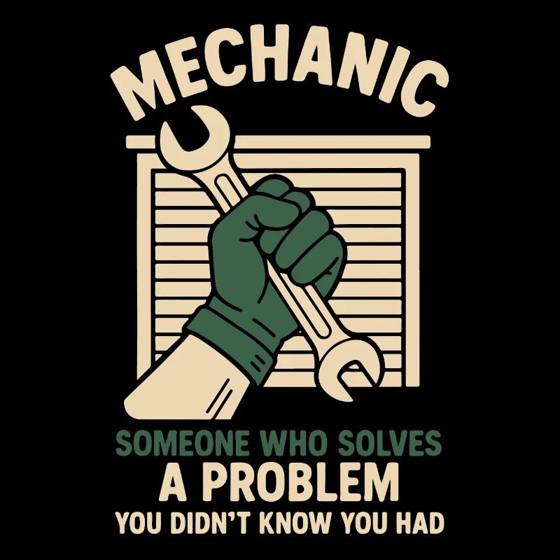 Mécanicien Résolution de problèmes Garage Drôle de dicton
