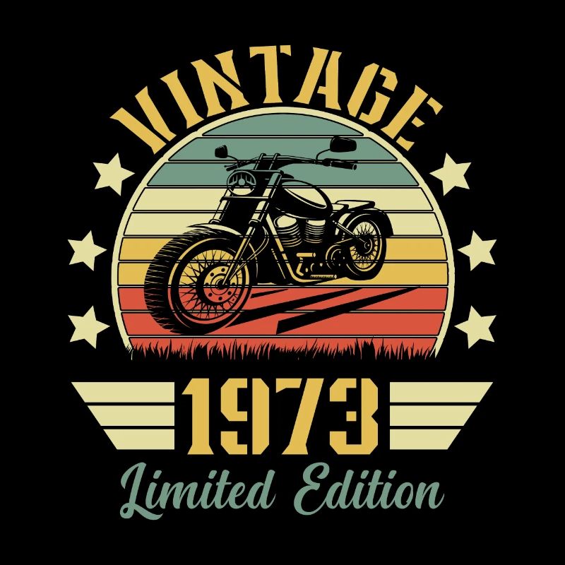 Vintage 1973 Retro Motorcycle Birthday Gift