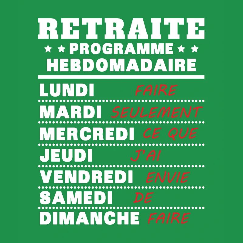 Retraite programme hebdomad retraite rigolo