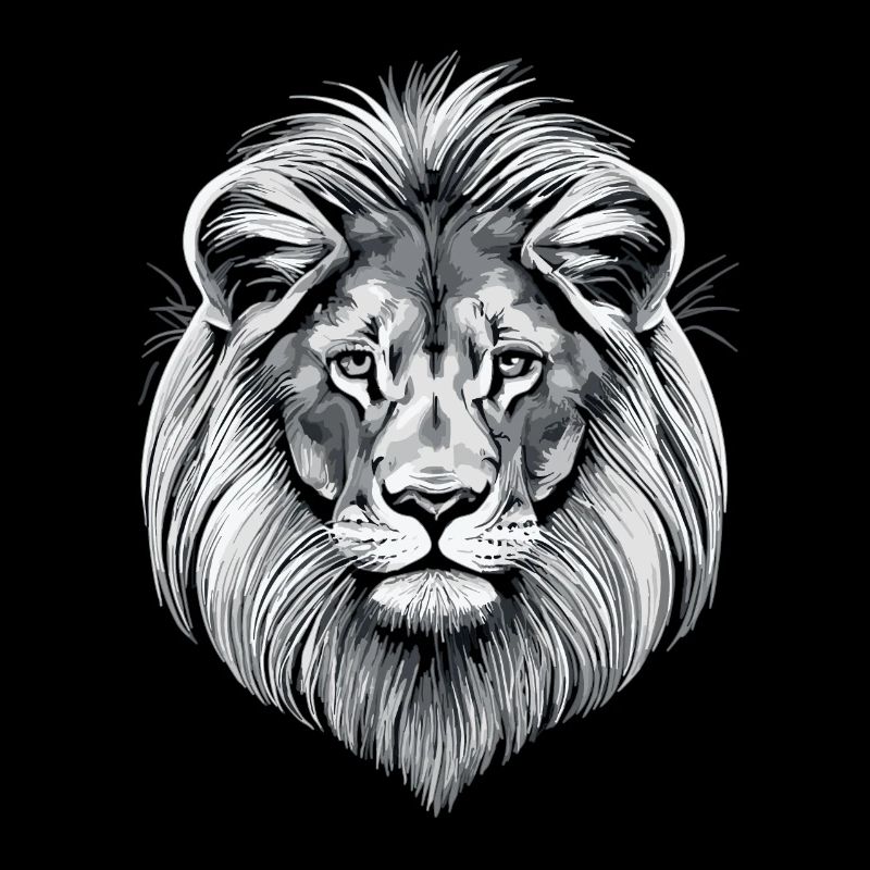Mystical elegance: a Siberian lion in white