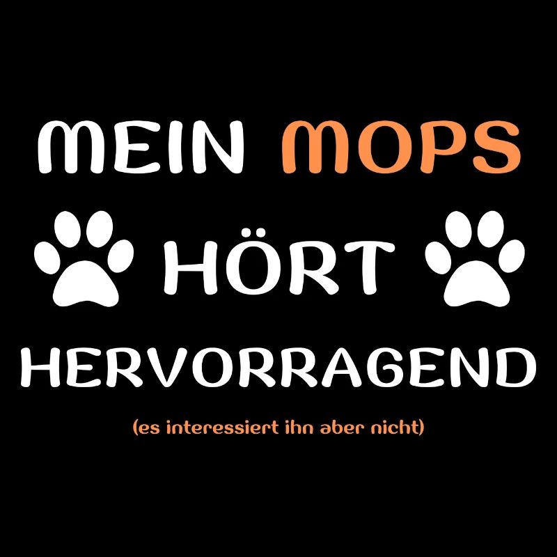 mein mops hört hunde spruch geschenk idee