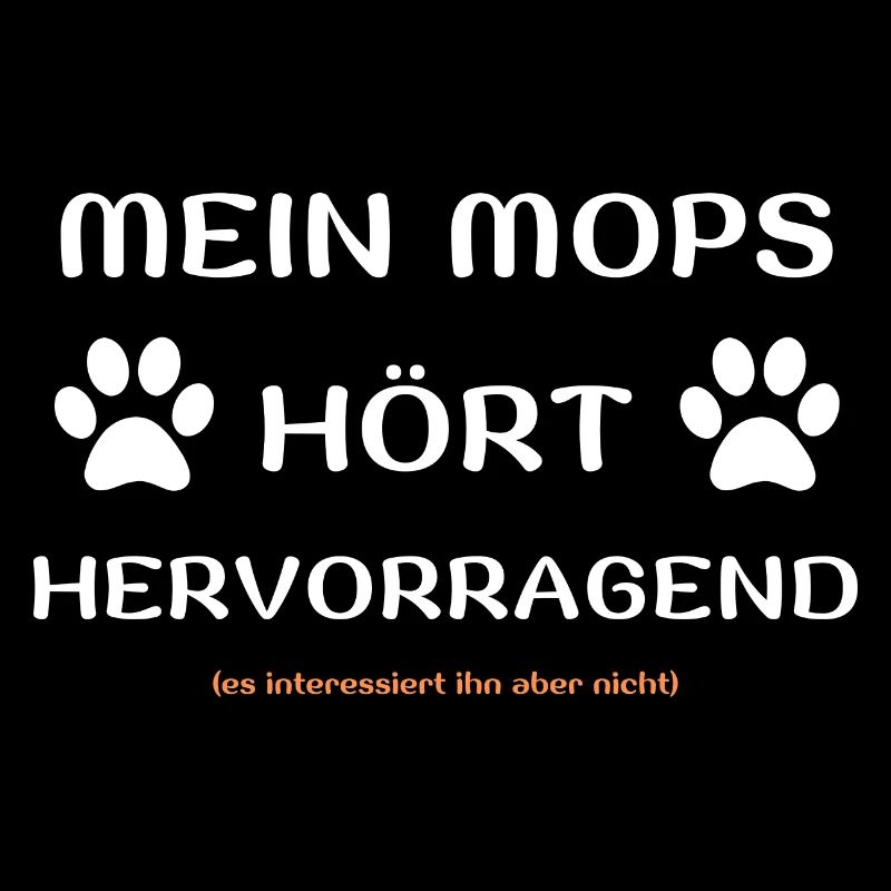 mein mops hört hunde spruch geschenk idee