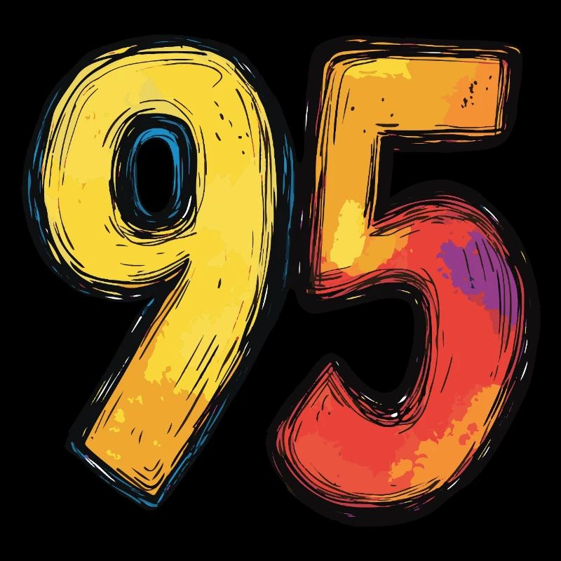 95 Numéro Coloré
