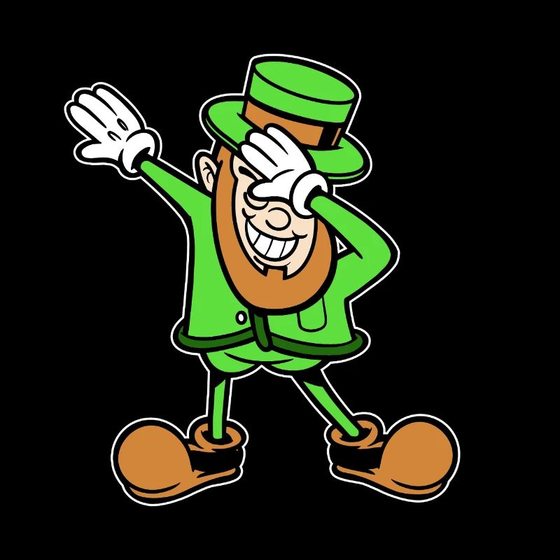 Danse du dabbing du lutin de la Saint-Patrick