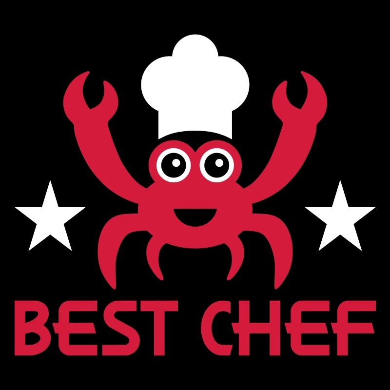 Meilleur chef (crabe, chapeau de chef, étoiles)