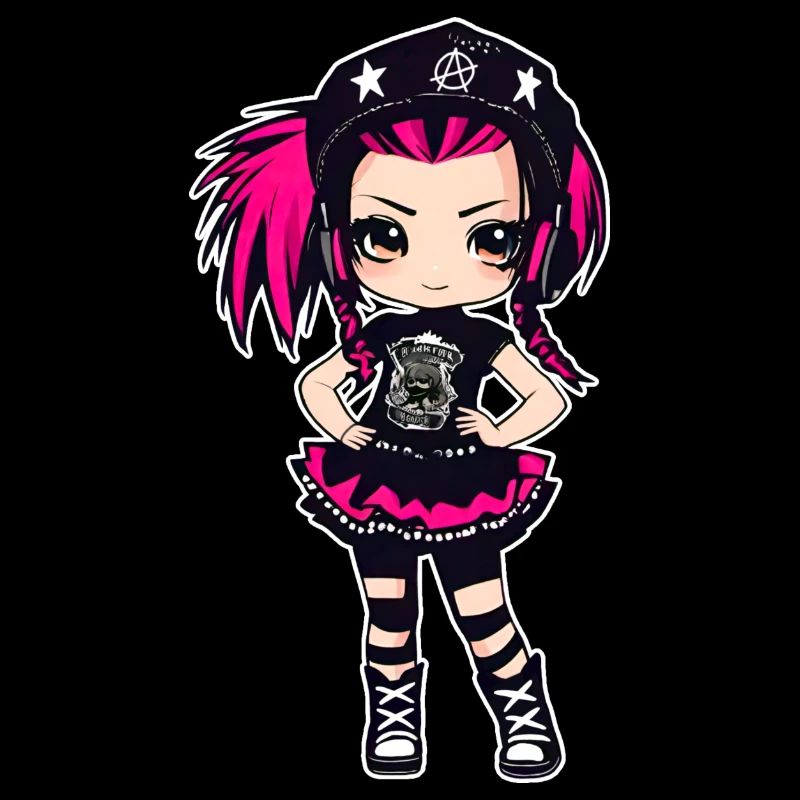 Fille punk gothique cool