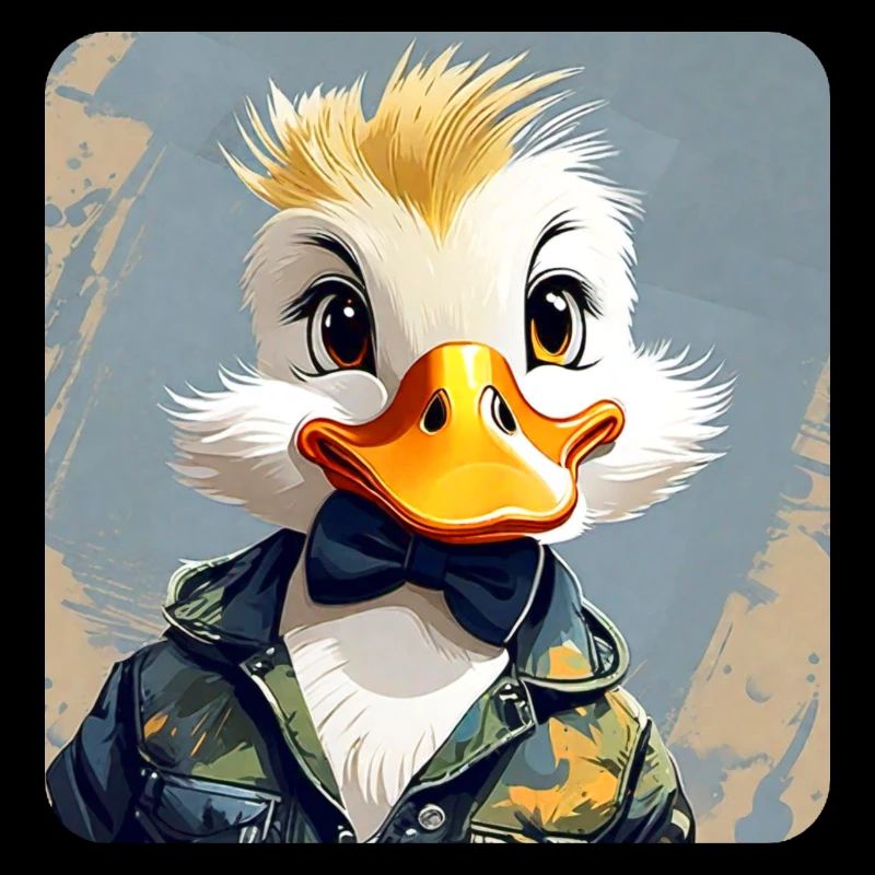 Freche kleine Ente mit Fliege
