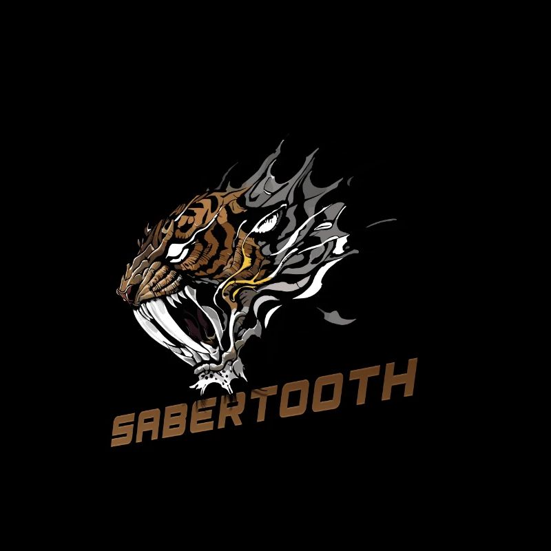 Tigre féroce à dents de sabre