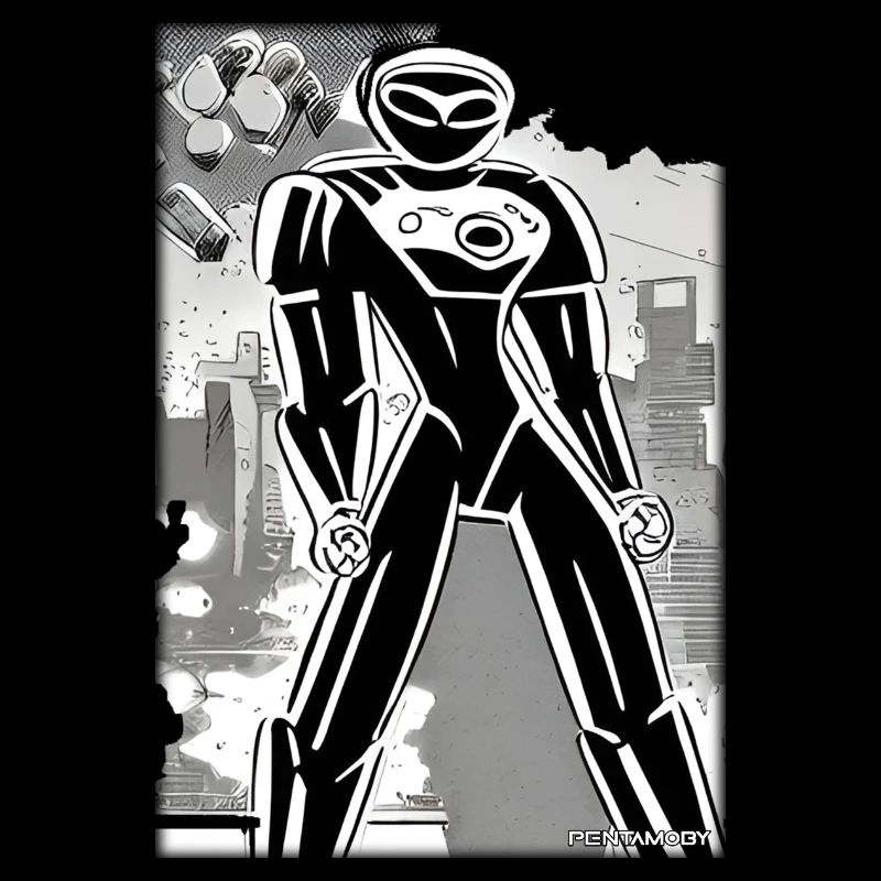 Roboter Comic Zukunft Cyborg Maschine Technik