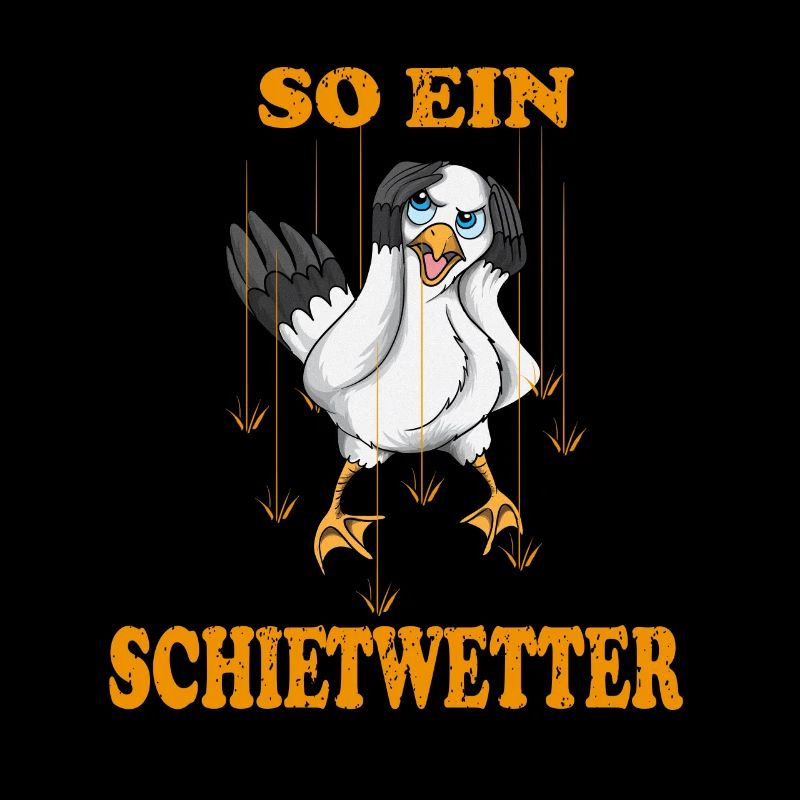 Plattdeutsche Möwe so ein Schietwetter Nordsee