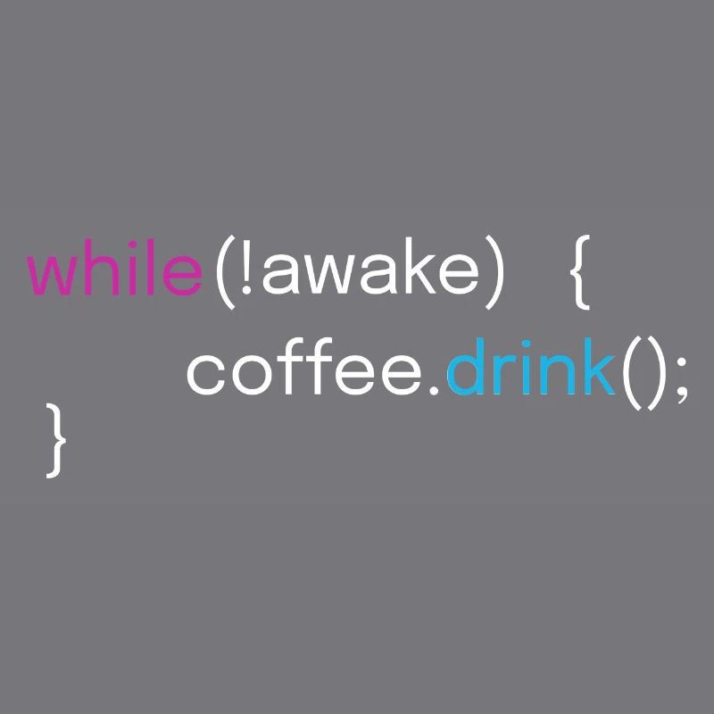 Lustiges Kaffee- und Coding-Programmierer-Design