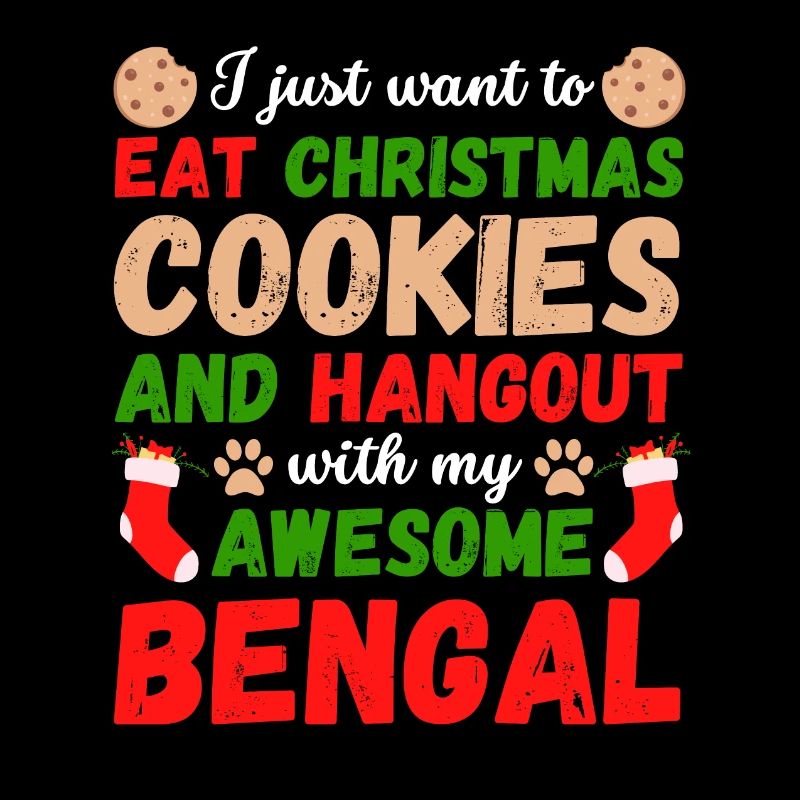 Biscuits de chat bengale de Noël