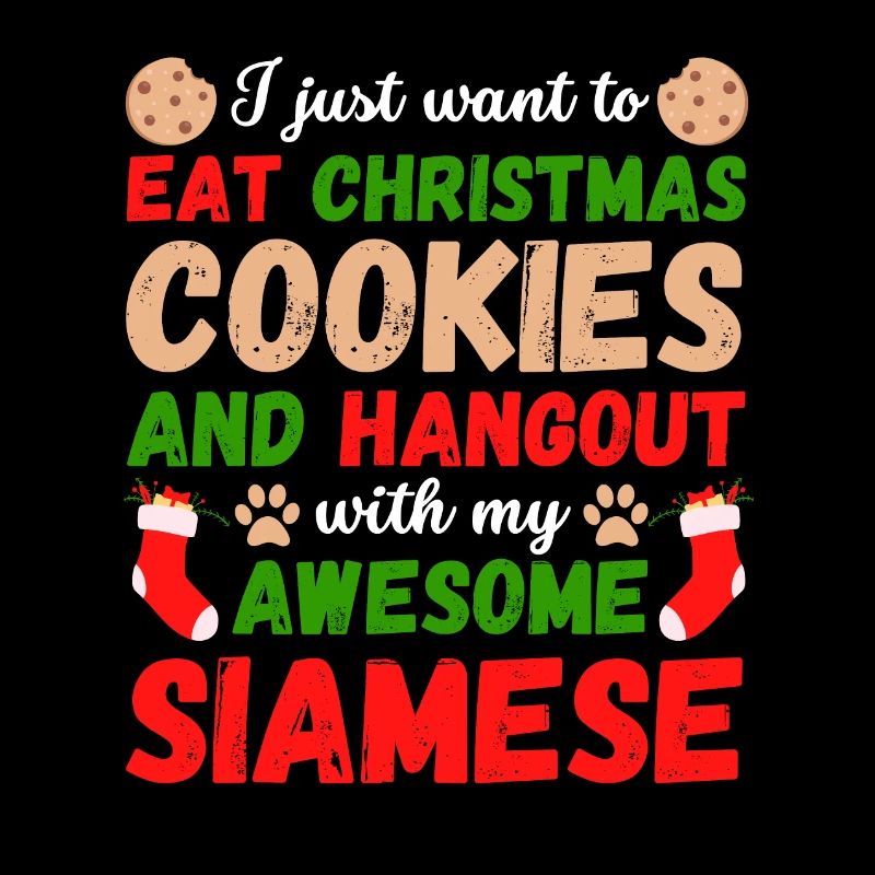 Biscuits de chat de Noël Siam