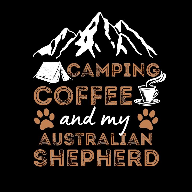 Australischer Schäferhund Kaffee Camping Hund Cafe