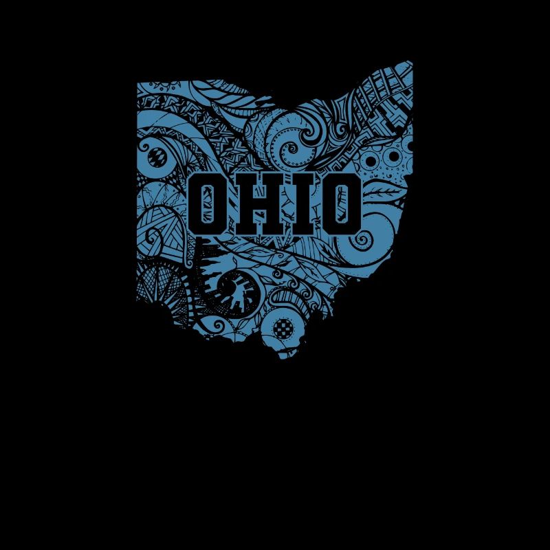 Ohio pattern in map USA America